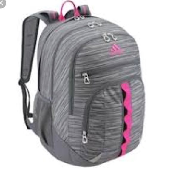 pink and gray adidas backpack